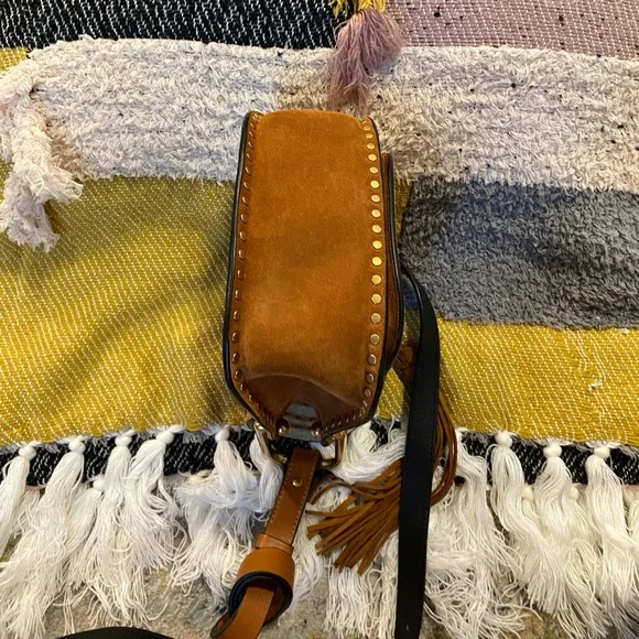 Chloé Brown Suede Crossbody Bag with Tassel - Picture 13 of 16